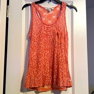 Animal print and lace tank